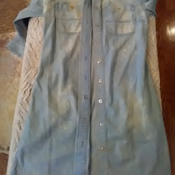 7 For All Mankind Acid Wash Denim Dress - Picture 5 of 7